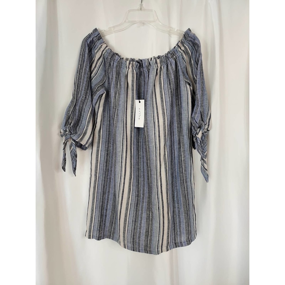 Maven West NWT Striped Linen Loose Fit Spring Dress. Size SM